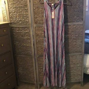 NWOT! C&C California multi-colored maxi dress